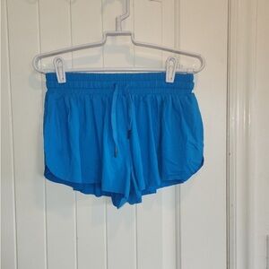 Women’s Blue Athletic Shorts with Drawstring